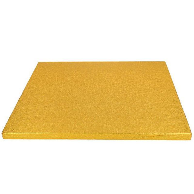 Tortenplatte Kuchenplatte Quadrat Gold 30cm
